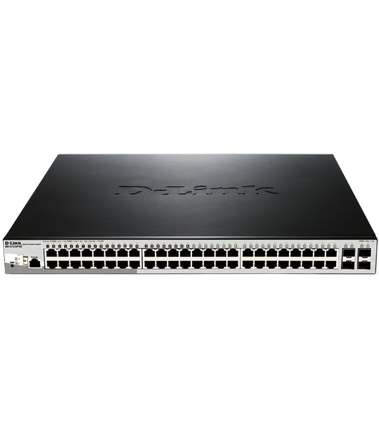 Коммутатор D-Link DGS-1210-52P/ME/B1A, 48×1 Гбит/с + 4×1 Гбит/с SFP, управляемый