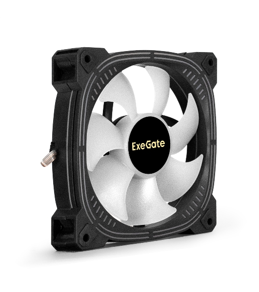 Вентилятор для корпуса ExeGate EX12025H6PSU-PWM.ARGb черный, 120 мм, 1200 об/мин, 33 дБ, 6 pin