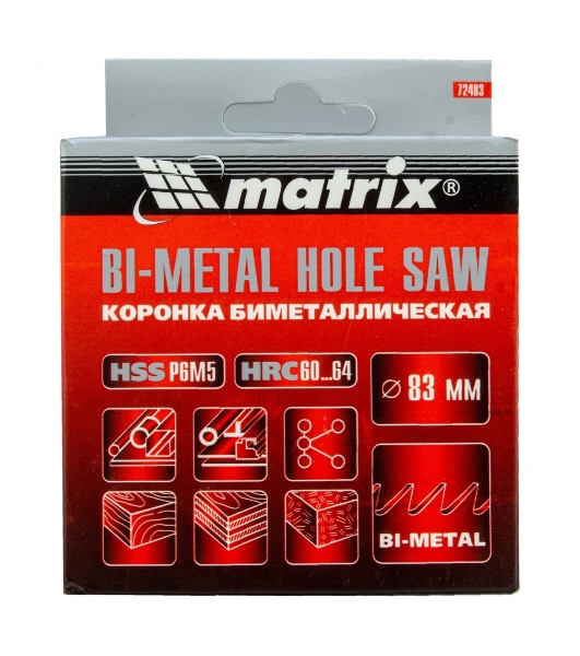 Коронка Matrix BIMETAL, 83 мм