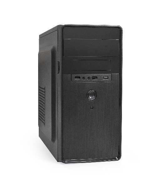 Компьютерный корпус Minitower ExeGate BA-309-UNS450 (mATX, БП UNS450 с вент. 12см, 2*USB, HD аудио, черный)