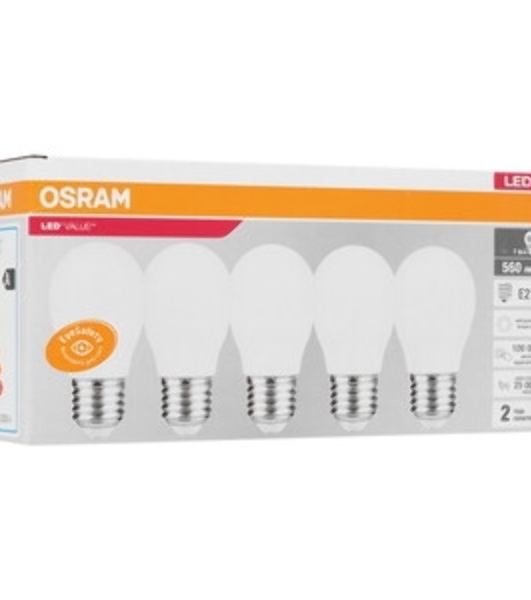 Лампа светодиодная LED Value LVCLP60 7SW/840 шар матовая E27 230В 10х1 RU OSRAM 4058075579835