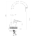 Смеситель для кухни из Латуни, ø35 B8274-10F-E306A, фото 1