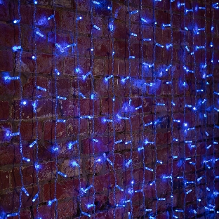 Гирлянда Neon-night 'Светодиодный Дождь' 2х3м, постоянное свечение, прозрачный провод, 230 В, диоды синие, 448 LED