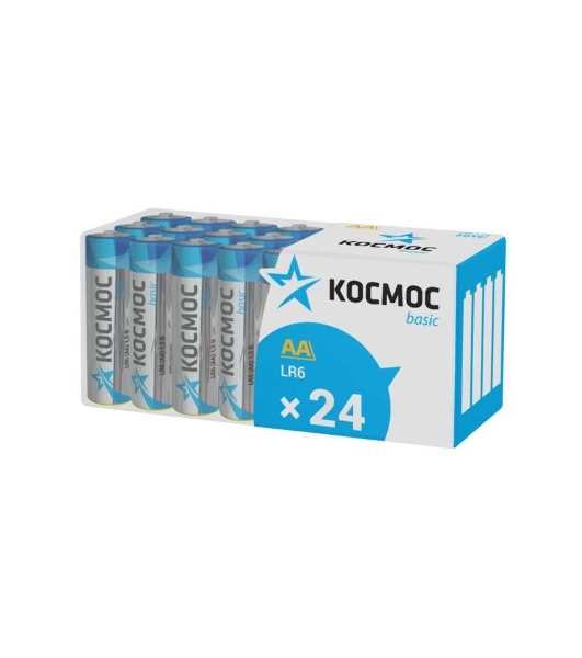 Элемент питания Космос алкалиновый LR6 пласт. бокс (уп.24шт)