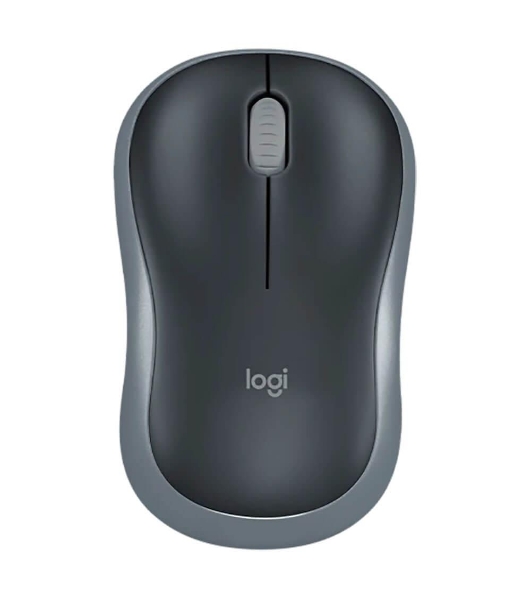 Мышь беспроводная Logitech M185 серый/черный, 1000 dpi, радиоканал, USB, кнопки - 3