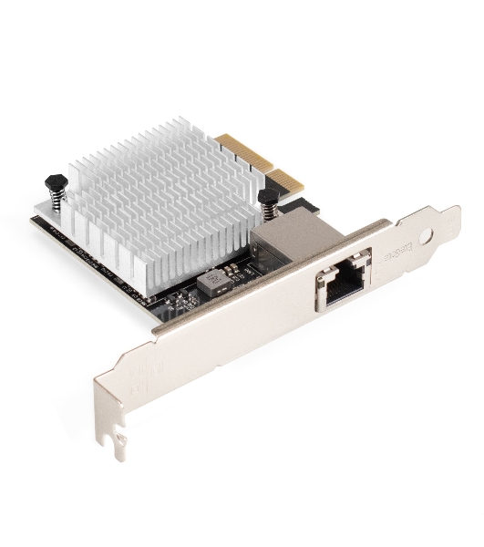 Сетевой адаптер ExeGate EXE-107S (PCI-E x4 v3.0, 1xRJ45, UTP 100Mbps/1000Mbps/2.5Gbps/10Gbps Marvell AQC107S)