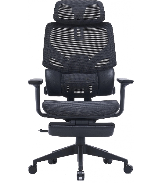 Кресло Cactus CS-CHR-MC01-BK черный, сетка, подголовник