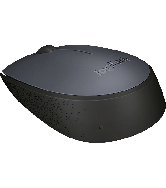 Мышь беспроводная Logitech M170 черный/темно-серый, 1000 dpi, радиоканал, USB, кнопки - 3