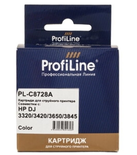 Картридж струйный ProfiLine PL-C8728A для принтеров HP DJ 3320/3420/3845 Color водн