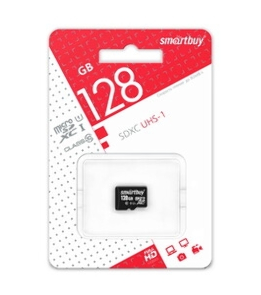 Карта памяти micro SDXC карта памяти Smartbuy 128GB Class 10 UHS-1 (без адаптера)