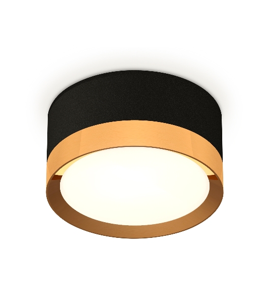 Светильник Ambrella Light XS8102004 SBK/PYG черный песок/золото желтое полированное GX53 (C8102, N8124)