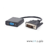 Переходник DVI-D-VGA Cablexpert A-DVID-VGAF-01, 25M/15F, кабеля 0,2м, черный, пакет, фото4