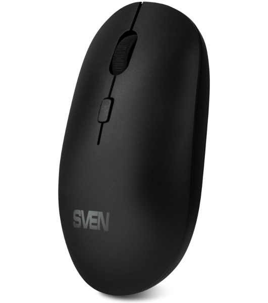 Мышь беспроводная SVEN RX-222W черный, 1800 dpi, радиоканал, Bluetooth, USB, кнопки - 4