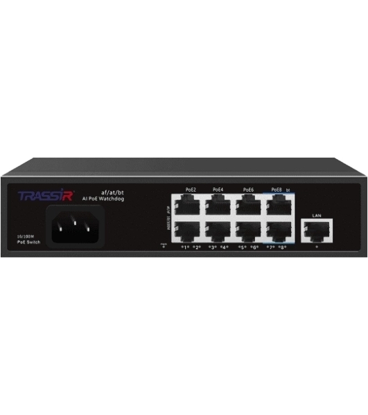 Коммутатор Trassir TR-NS1109-120-8PoE неуправляемый