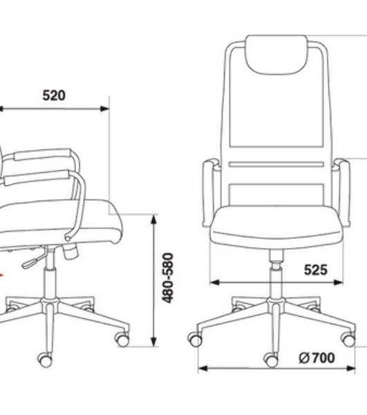 Кресло Бюрократ Chair Brt KB-9N/ECO/BLACK черный, экокожа