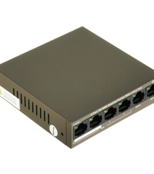 Коммутатор Tenda TEF1106P-4-63W 6PORT 100M 4POE