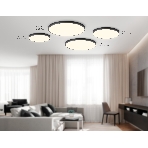 Потолочный светодиодный светильник Ambrella light FV5537 BK черный LED 90W 3000K D600*58 (Без ПДУ), фото8