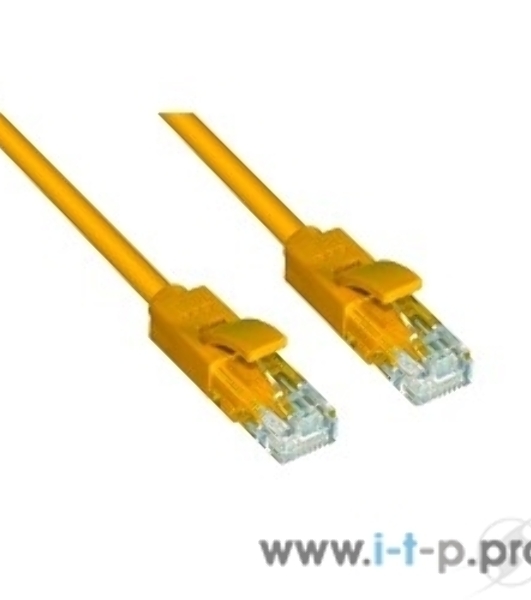 Патч-корд Greenconnect UTP прямой ethernet 0.5m cat.5е, RJ45, литой (Желтый) (GCR-LNC02-0.5m)