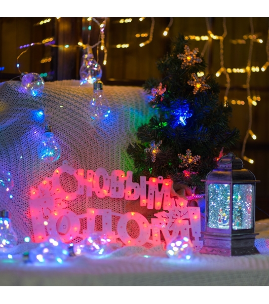 Фигура светодиодная Neon-night 'С НОВЫМ ГОДОМ' 35 LED красн. 42х19см