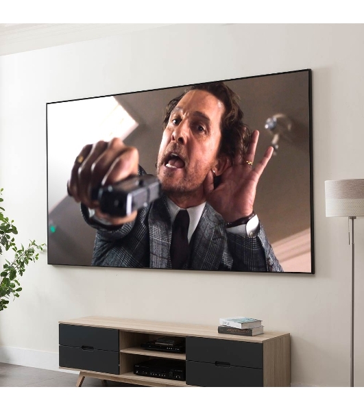 Экран Cinema S'OK Pro 16:9 150' настенно-потолочный, на раме, 332x186см, рама черная 1см, полотно серый HCG