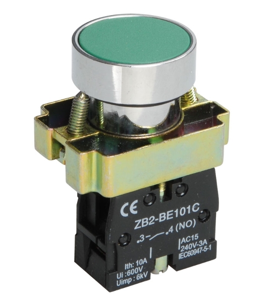 Кнопка LAY5-BA31 без подсветки зел. 1з IEK BBT60-BA-K06