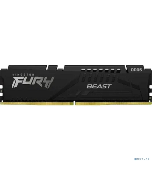 Оперативная память Kingston Fury Beast, DDR5, 32GB (1x32GB), 6000 MHz, CL36, с радиатором, черный
