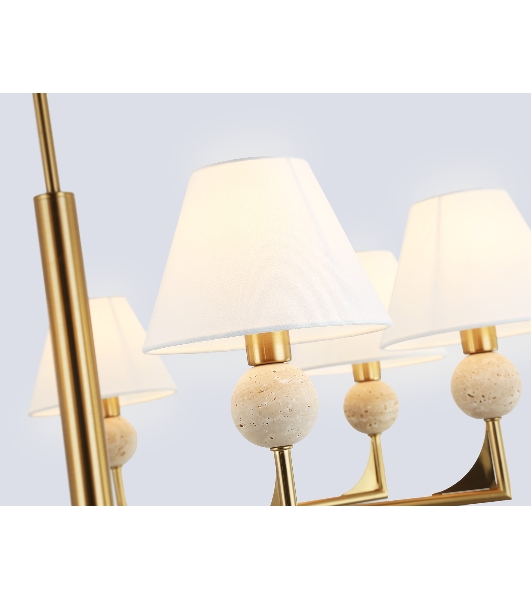 Люстра Ambrella light LH75162/7 BS/FR латунь/белый матовый E14*7 max 40W D890*580