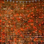 Гирлянда 'Светодиодный Дождь' 2х3м, постоянное свечение, прозрачный провод, 230 В, диоды КРАСНЫЕ, 448 LED, фото2