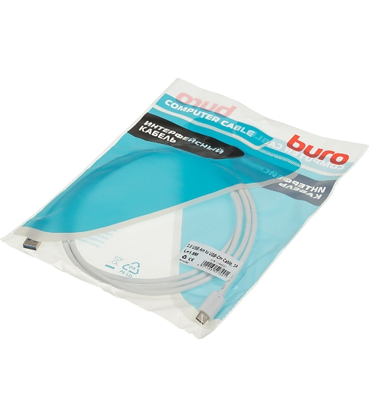 Кабель Buro BHP USB-TPC-1.8W USB 3.0 A(m) USB Type-C (m) 1.8м белый