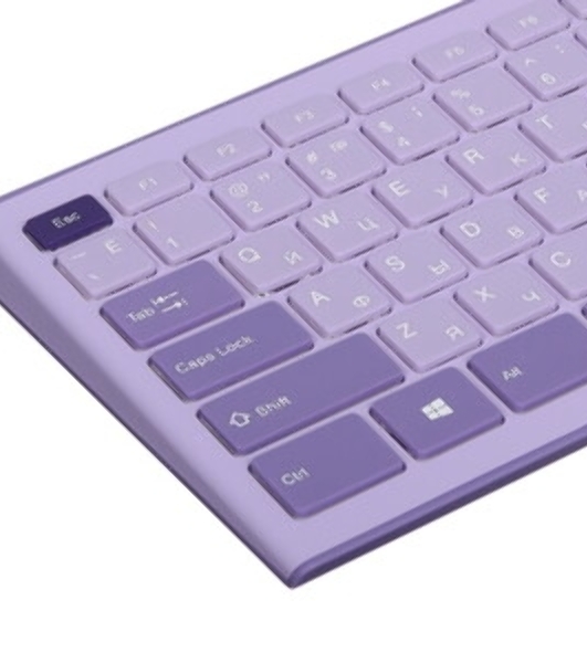 Комплект клавиатура + мышь Acer OCC205 беспроводной USB, 1200 dpi, фиолетовый