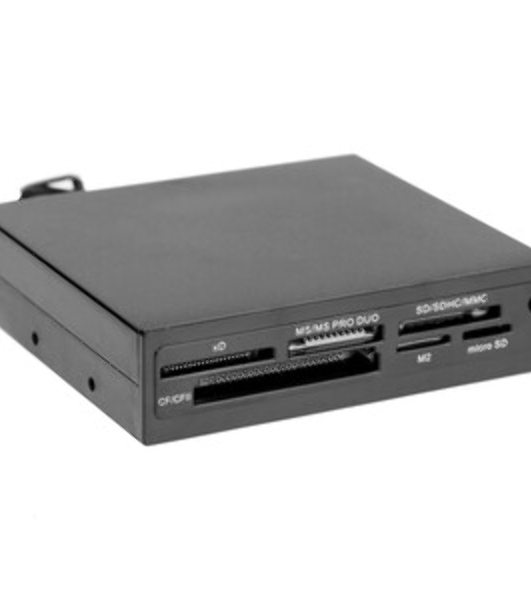 Кард-ридер Ginzzu USB 2.0 Card reader SD/SDHC/MMC/MS/microSD/xD/CF, 3.5' черный GR-116B