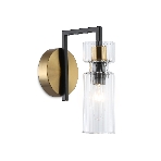 Настенный светильник Ambrella light LH56119 BK/BS/CL черный/латунь/прозрачный E14 max 40W 150*100*210, фото9