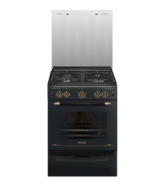 Плита газовая Gefest ПГ 6100-02 0187 черный, конфорок 4 шт, духовка 52 л, 60 см x 85 см x 60 см