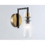 Настенный светильник Ambrella light LH56119 BK/BS/CL черный/латунь/прозрачный E14 max 40W 150*100*210, фото8