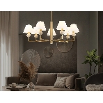 Люстра Ambrella light LH75162/7 BS/FR латунь/белый матовый E14*7 max 40W D890*580, фото 1