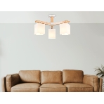 Светильник Ambrella light TR83115/3 WH/LW белый/светлое дерево E27/3 max 40W D580*320, фото3