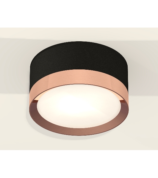 Светильник Ambrella Light XS8102005 SBK/PPG черный песок/золото розовое полированное GX53 (C8102, N8126)