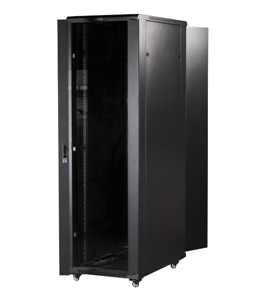 Шкаф TWT (TWT-CBB-27U-6x8-00) 19' Business. 27U 600x800. без дверей. с боковыми стенками. черный