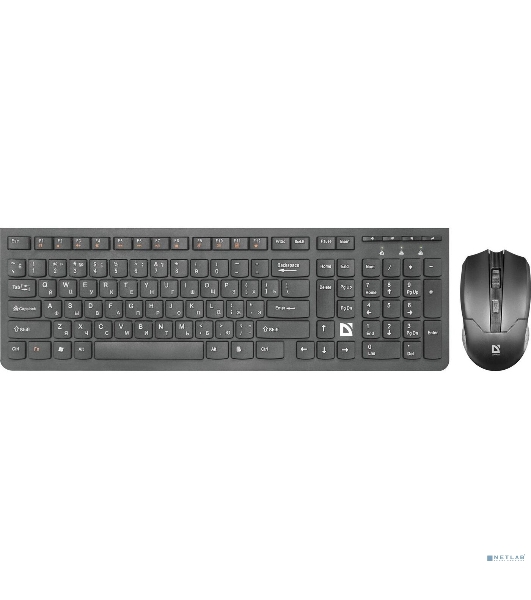 Комплект клавиатура+мышь Defender Columbia C-775 беспроводной, USB, 1600 DPI, чёрный