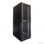 Шкаф телекоммуникационный напольный 42U (800 × 1000) дверь перф, задние двойные перф. черный, фото 1
