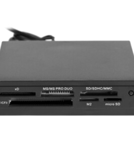 Кард-ридер Ginzzu USB 2.0 Card reader SD/SDHC/MMC/MS/microSD/xD/CF, 3.5' черный GR-116B