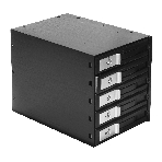 Корзина для HDD ExeGate EX264646RUS HS535-01 (универсальная, на 5*3,5' SATA/SAS HDD, занимает 3*5,25' отсека), фото 1