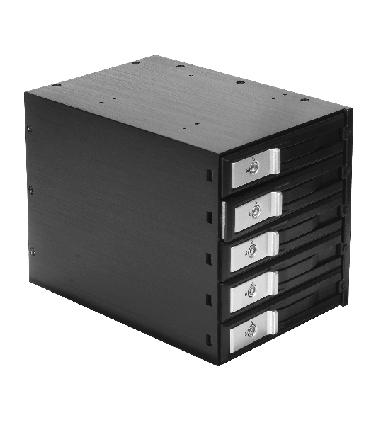 Корзина для HDD ExeGate EX264646RUS HS535-01 (универсальная, на 5*3,5' SATA/SAS HDD, занимает 3*5,25' отсека)