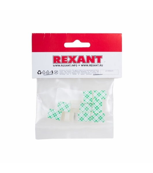 Площадка самоклеящаяся c клипсой под шлейф Rexant (ПКШ) 17х12 мм, упаковка 10 шт.