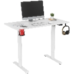 Стол игровой Cactus CS-ED-WWT столешница МДФ белый, каркас белый, фото7