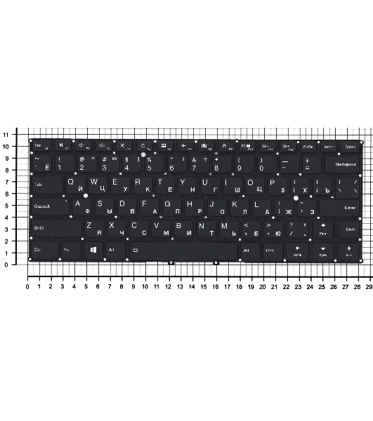 Клавиатура для ноутбука Lenovo Yoga 5 pro Yoga 910, черная без рамки с подсветкой