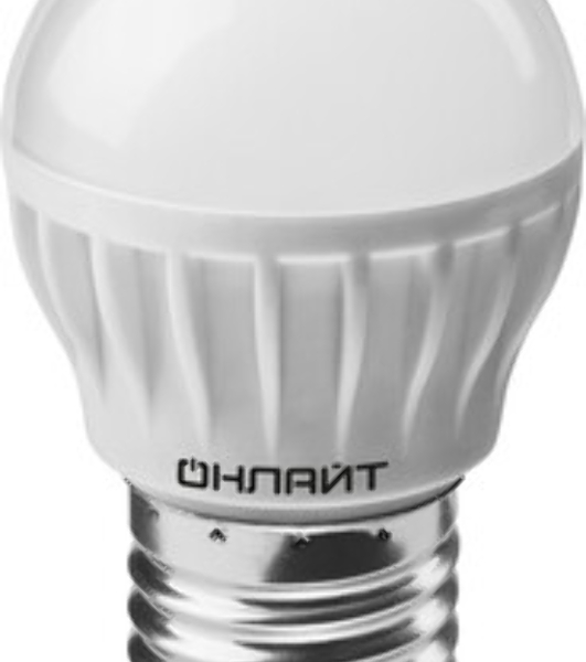 Лампа светодиодная ОНЛАЙТ 71626 OLL-G45-8-230-2.7K-E27 8 Вт шар 2700К теплый белый E27 560лм 176-264В