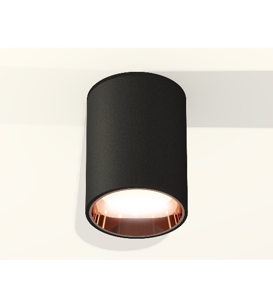 Светильник Ambrella Light XS6313024 SBK/PPG черный песок/золото розовое полированное MR16 GU5.3 (C6313, N6114)
