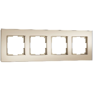 Рамка на 4 поста Senso (шампань, стекло soft-touch) W0043111