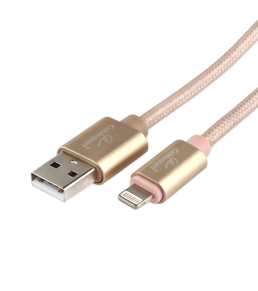 Кабель Cablexpert для Apple CC-U-APUSB02Gd-1.8M, AM/Lightning, серия Ultra, длина 1.8м, золотой, блистер